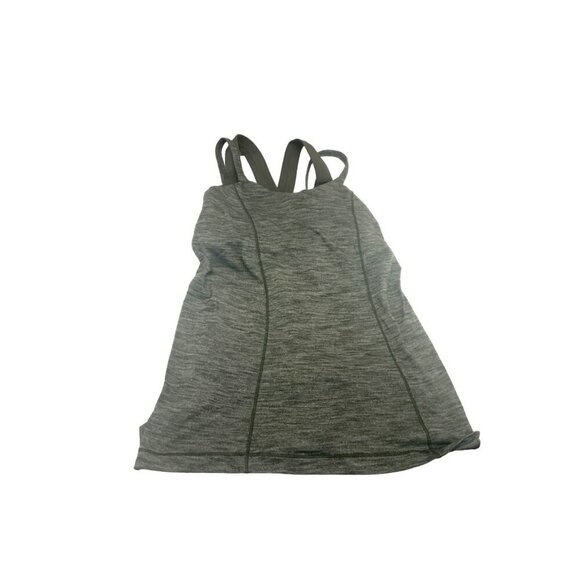 Lululemon Grey Yoga Tank Top. W/Built in Bra Size 2 - Picture 1 of 5